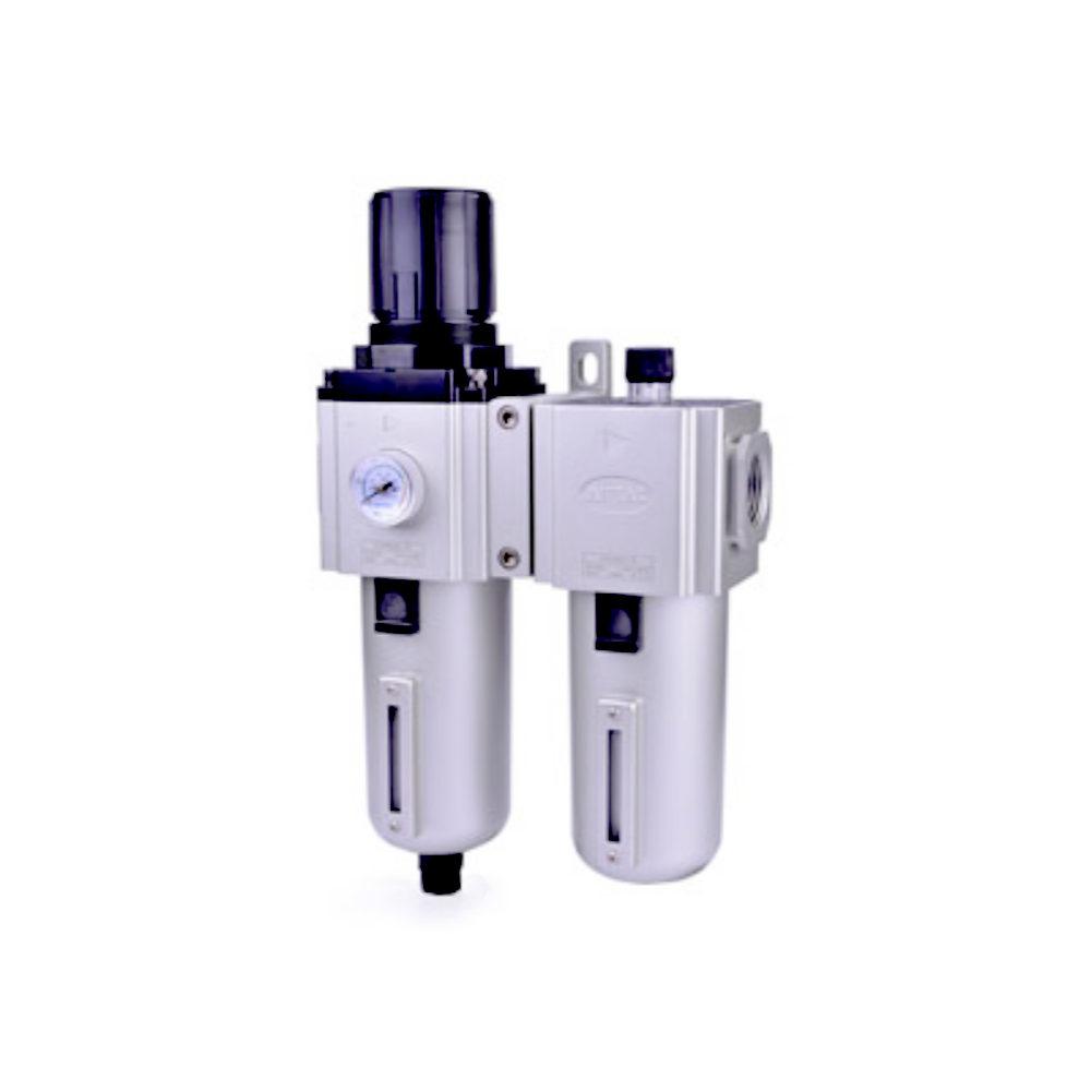 GAFC500C20ASWT AIRTAC FRL ASSEMBLY<BR>GAFC500 SERIES 3/4" NPT P-FILTER-REG, LUB 20-130 PSI 5 MIC MB AD LP GAUGE